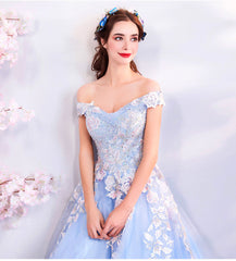 Blue Flowers Bride Wedding Toast Art Test Wedding Evening Dress