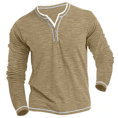 Comfortable Soft Stretch Henley Shirt T-shirt
