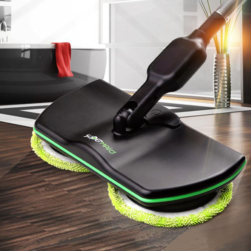 Cordless electric rotating mop floor cleaner – 200RPM 1hr battery front view
