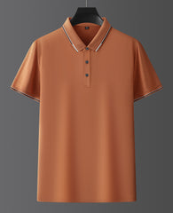 Pure Color Mulberry Silk Men's Short Sleeve