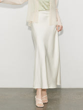 Oblique Cut Glossy Silky Half Body New Acetate Satin Temperament High Waist Fishtail Skirt