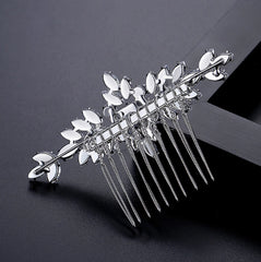 S925 Pure Silver Moissanite Fashionable New Bride Hair Comb Light Luxury Headwear