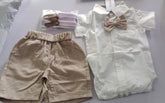 Summer Baby Boy Gentleman Suit Baby Romper Suspender Pants Two-piece British Style Handsome Dress