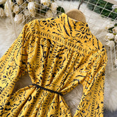 Short Dress With Stand Collar And Buttoned Lantern Sleeves