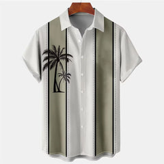 Hawaiian Men's Summer 3D Printed Short-sleeved Shirt