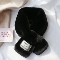 South Korea Chic Style Thickened Solid Color Furry Scarf