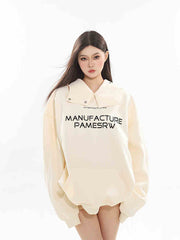 Velvet Padded Loose Pullover Couple Hooded Sweater