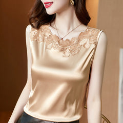 Lace V-neck Sling Vest Women