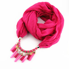 Fashion Cotton And Linen Scarf Korean Velvet Pendant TR Cotton Foreign