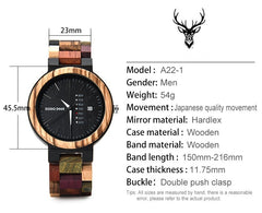 Wood Couple's European And American Style Calendar Watch