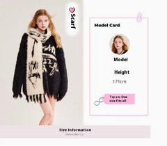 Colorful Striped Wool Ball Warm Scarf