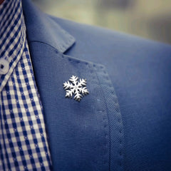 Silver Snowflake Brooch High-end Accessories