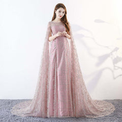 Long Slim Cloak Trailer Performance Dress
