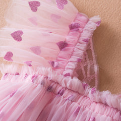 Three-dimensional Wings Mesh Girl Dress