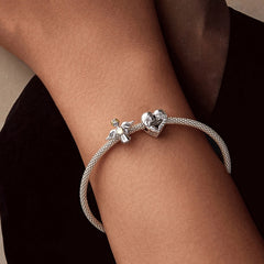 Sterling Silver Gold-plated Angel Guardian Beads