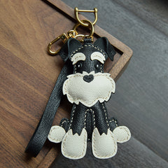 Schnauzer Hand Sewn Car Key Pendant