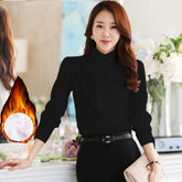 Casual Women's Solid Color Slim Long Sleeve Shirt