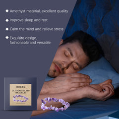 Hoexe Decorative Bracelet Everyday Statement Fashion Versatile Nighttime Simple Portable Decorative Amethyst Bracelet