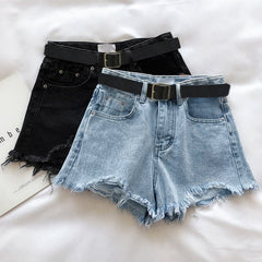 Fashion Leisure Ripped Denim Shorts For Women