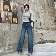 High Quality Popular Retro Straight Jeans For Women