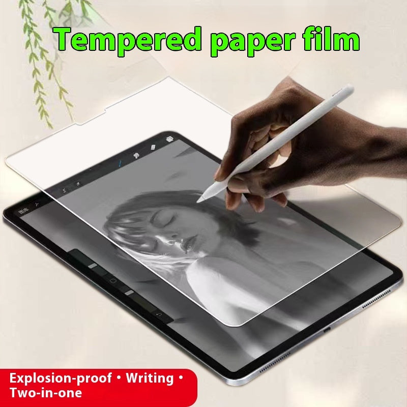 iPad paper texture screen protector – tempered glass writing film front view