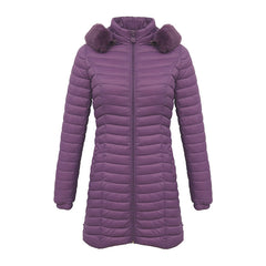 Winter Long Parka Ultra-light Liner Women's Quilted Cotton Coat
