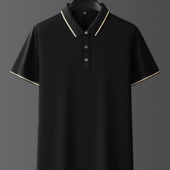 Pure Color Mulberry Silk Men's Short Sleeve