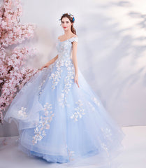 Blue Flowers Bride Wedding Toast Art Test Wedding Evening Dress