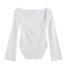 Women's Off-neck Pullover Long Sleeve Top Bottoming Sweater