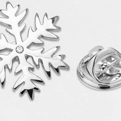 Silver Snowflake Brooch High-end Accessories