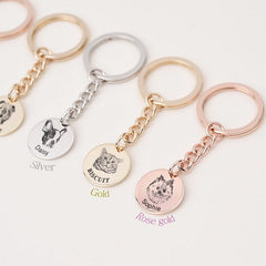 Ins Pet Cat And Dog Photo Diy Keychain