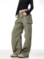 Fall Winter Overalls American Retro Washed