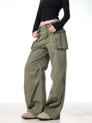 Fall Winter Overalls American Retro Washed