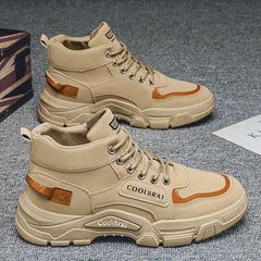 Mens High Top Hiking Boots Non Slip Outdoor Shoes
