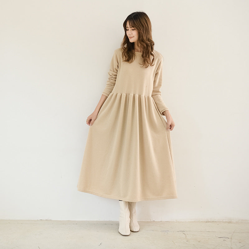 Japanese Loose Pullover Skirt Version A Waist-tight Dress