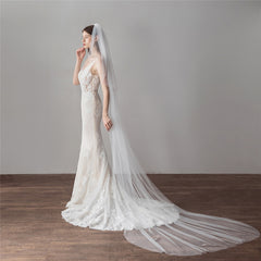 Extra Long Double Veil Wedding Dresses Hair Accessories