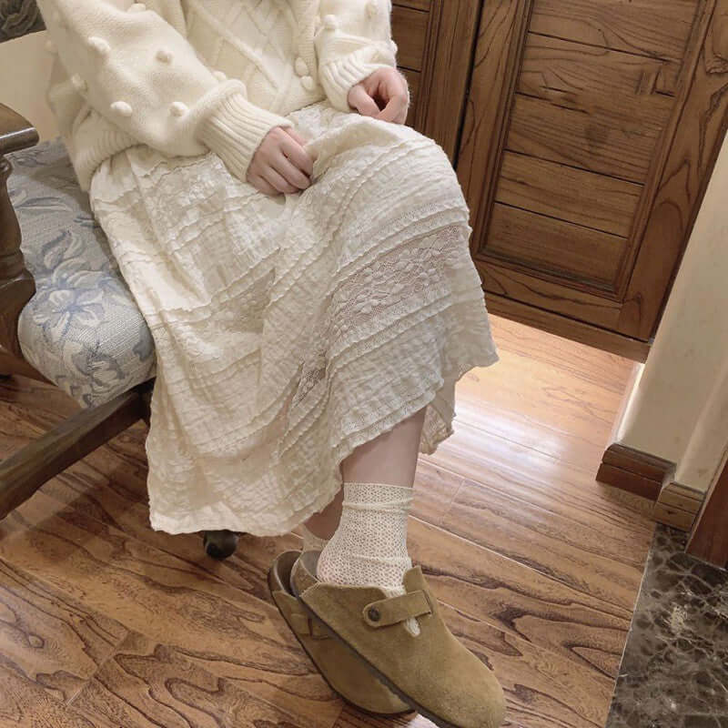 Design Sense Stitching Skirt Women's Springsummer Gentle Drape