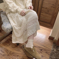 Design Sense Stitching Skirt Women's Springsummer Gentle Drape
