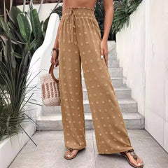 New Casual Micro-elastic Loose Wide-leg Pants For Women