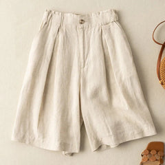Fashion Personality Cotton Linen Thin Shorts Women