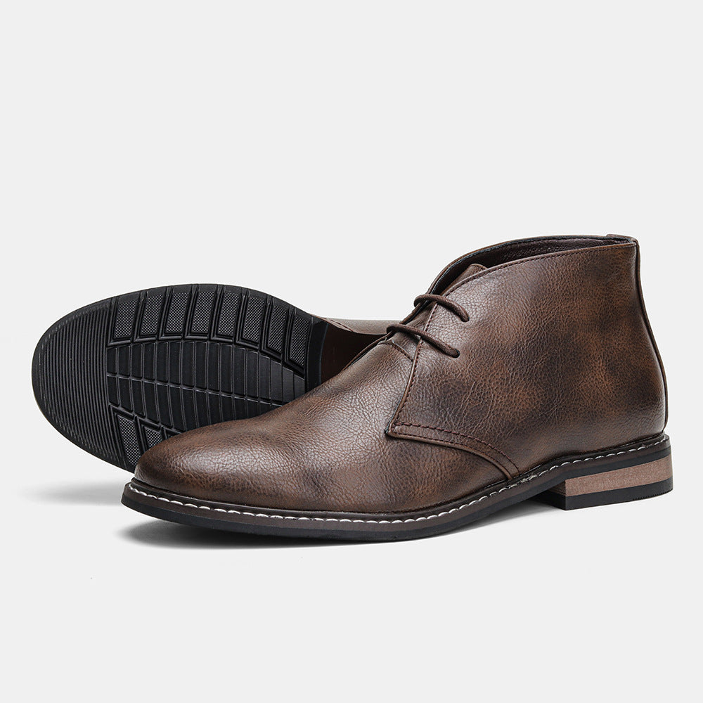 Desert Martin boots for men – square heel viscose sole close-up