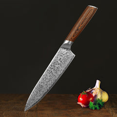 German steel kitchen knife chopper – 2mm spine 16 degree V blade detail