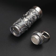 S925 Sterling Silver Ornament Tenglong Pattern Niche For A Statue Of The Buddha Pendant