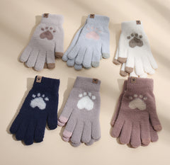 Touch Screen Cat Claw Warm Gloves