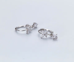 Diamond butterfly earrings earrings