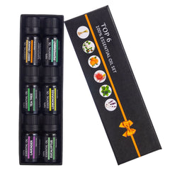 Aromatherapy essential oil set 6 pack – 6 PC plus necklace bundle option