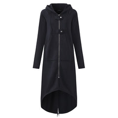 Fleece sweater hooded coat