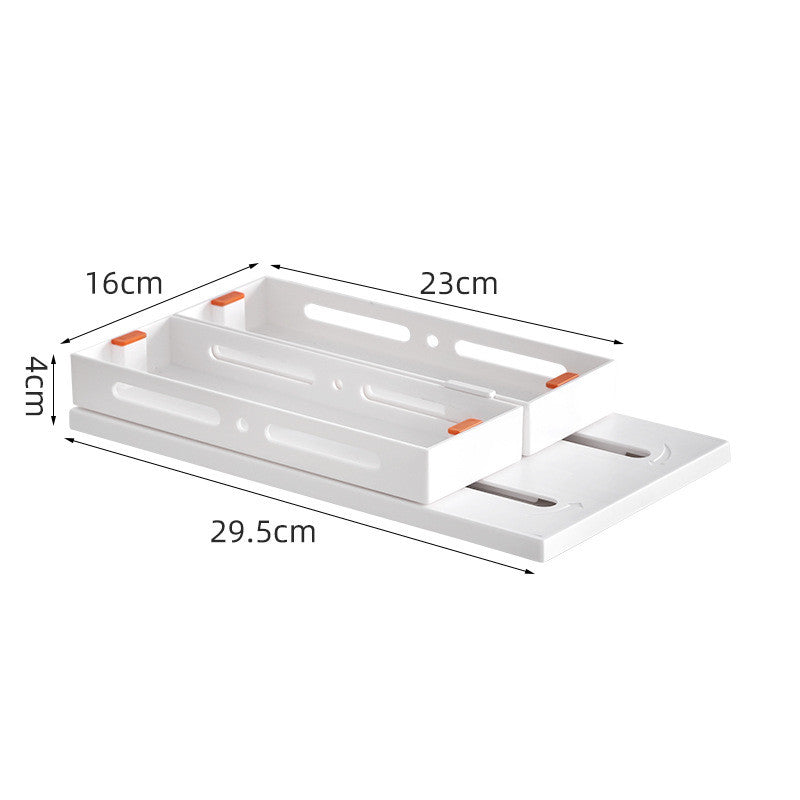 Under sink pull-out spice rack organizer – bathroom vanity cabinet