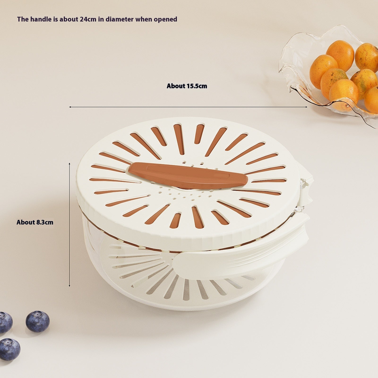 Fruit drain basket with lid – Pick N Drop kitchen gift USA Europe