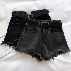 Fashion Leisure Ripped Denim Shorts For Women